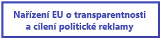 Nařízení EU o transparentnosti a cílení politické reklamy - banner
